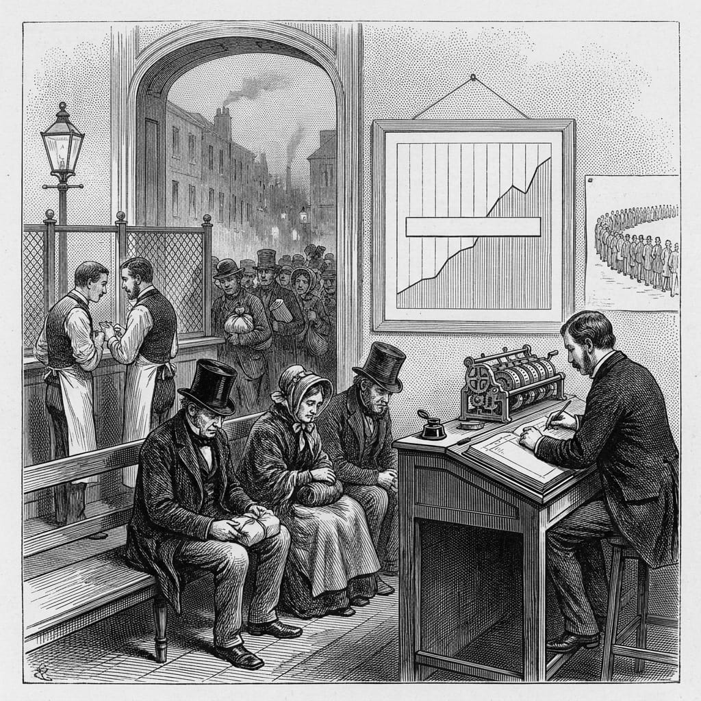 Engraved illustration for Continued Claims Tell You How Long the Layoff Lasts