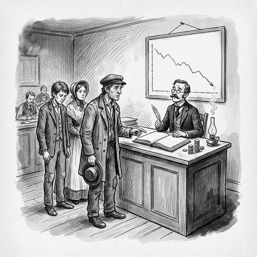 Engraved illustration for Hourly Pay Cools to 3.2 Percent as Leverage Evaporates